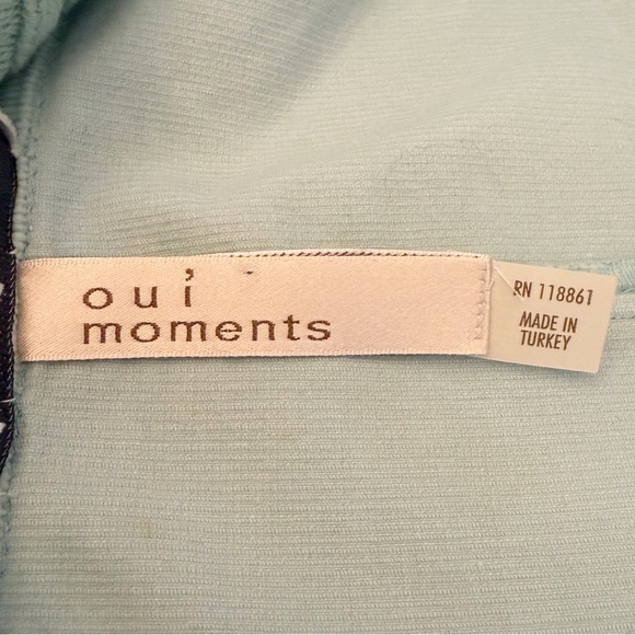 Oui Moments Mint Green Knit-Collar Blazer - Size 4 - Picture 6 of 15